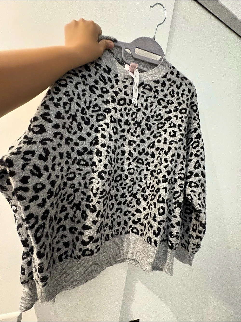 Leopard Print Crew Neck Sweater